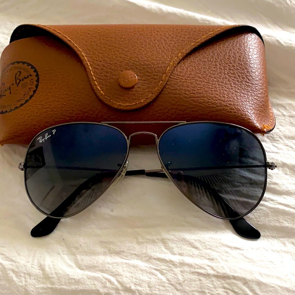 Basically New Black Raybans With Case! - image 1